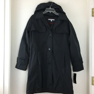 KC Collections Women Black Jacket  Removeable Hood